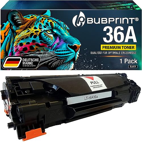 Bubprint Toner kompatibel als Ersatz für CB436A HP36A HP 36A 36 A für Laserjet P1503 P 1505 P1505 P1505N P1506 M1120MFP M1120 M1500 MFP M1522N M1522NF Schwarz von Bubprint