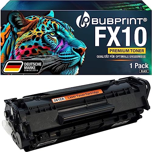 Bubprint Toner kompatibel als Ersatz für Canon FX10 FX-10 FX 10 für I-Sensys MF4010 MF4120 MF4150 MF4320D MF4340D MF4350D PC-D440 PC-D450 Fax L100 L120 L140 900 Schwarz von Bubprint