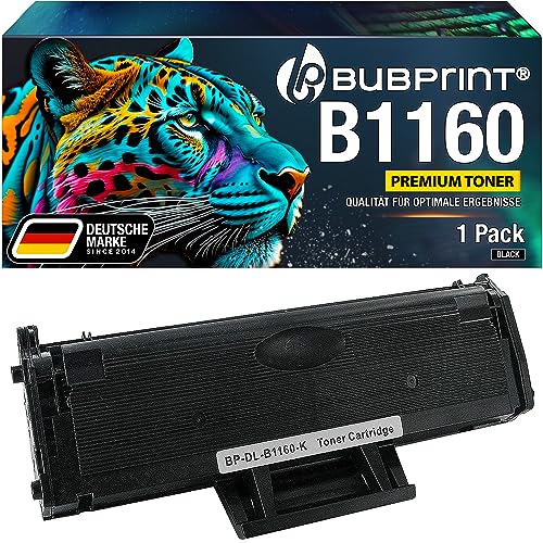 Bubprint Toner kompatibel als Ersatz für Dell 593-11108 für B1160 B1160W B1163W B1165NFW B1100 Series 1.500 Seiten Schwarz von Bubprint
