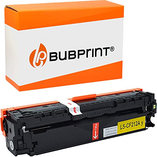 Bubprint Toner kompatibel als Ersatz für HP 131A CF212A für Laserjet Pro 200 Color MFP m276nw M276n M251n M251nw Gelb von Bubprint