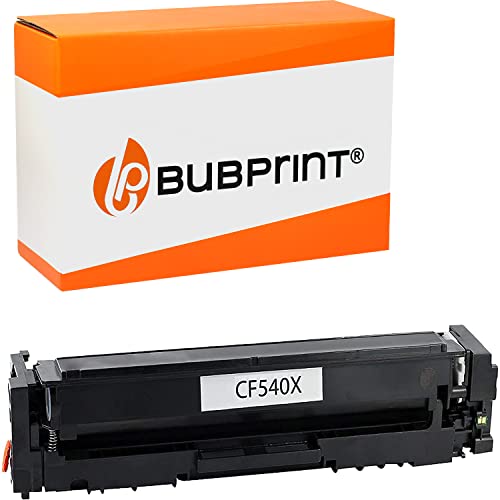 Bubprint Toner kompatibel als Ersatz für HP 203X CF540X für Color Laserjet Pro MFP M281fdw M281fdn M281fw M280nw M254dw M254nw M254dnw M254 M280 M281 203A CF540A Schwarz von Bubprint