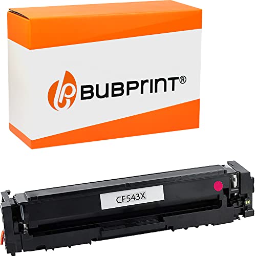 Bubprint Toner kompatibel als Ersatz für HP 203X CF543X für Color Laserjet Pro MFP M281fdw M281fdn M281fw M280nw M254dw M254nw M254dnw M254 M280 M281 203A CF543A Magenta von Bubprint