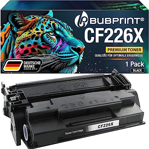 Bubprint Toner kompatibel als Ersatz für HP 26X CF226X für Laserjet Pro M402 M402D M402DN M402DNE M402DW M402M M402N MFP M426 M426DN M426DW M426FDN M426FDW M426FW M426M M426N Schwarz von Bubprint