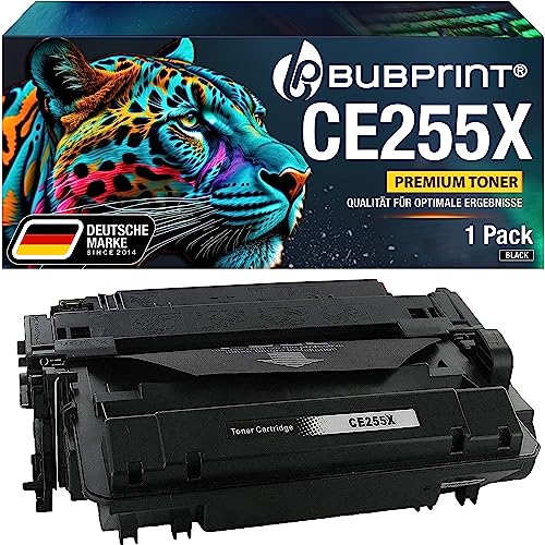 Bubprint Toner kompatibel als Ersatz für HP 55X CE255X für Laserjet P3010 P3011 P3015 P3015DN P3015N P3015X Pro MFP M521dn M521dw Enterprise 500 MFP M525 M525dn M525c Schwarz von Bubprint