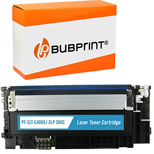 Bubprint Toner kompatibel als Ersatz für Samsung CLT-C406S für CLP-360 CLP-365 CLP-365W CLX-3300 CLX-3305 CLX-3305FN CLX-3305FW CLX-3305W Xpress C410W C460 C460FW C460W Cyan von Bubprint