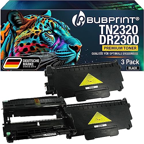 Bubprint Toner und Trommel kompatibel als Ersatz für Brother TN-2320 DR-2300 für DCP-L2500D DCP-L2520DW DCP-L2540DN DCP-L2560DW HL-L2300D HL-L2340DW HL-L2360DN HL-L2365DW MFC-L2700DN von Bubprint
