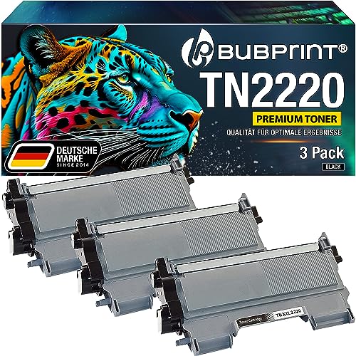 Bubprint XXL 3 Toner kompatibel als Ersatz für Brother TN2220 TN2210 für MFC-7360N MFC-7460DN HL-2130 HL-2135W HL-2240 HL-2240D HL-2250DN DCP-7055 DCP-7055W Fax 2840 Fax 2940 Schwarz von Bubprint