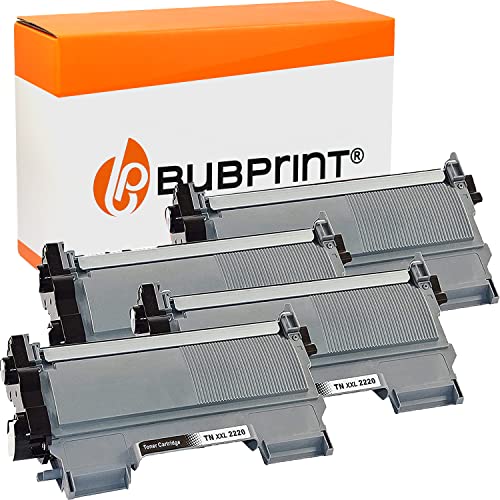 Bubprint XXL 4 Toner kompatibel als Ersatz für Brother TN2220 TN2210 für MFC-7360N MFC-7460DN HL-2130 HL-2135W HL-2240 HL-2240D HL-2250DN DCP-7055 DCP-7055W Fax 2840 Fax 2940 Schwarz von Bubprint