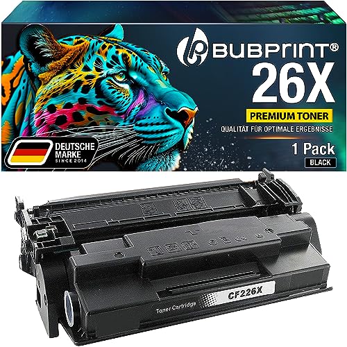 Bubprint XXL Toner kompatibel als Ersatz für HP 26X 26A CF226X CF226A für Laserjet Pro M402n M402dn M402dne M402d M402dw M402m M402 MFP M426fdw M426fdn M426dw M426dn M426fw M426m M426n M426 Schwarz von Bubprint