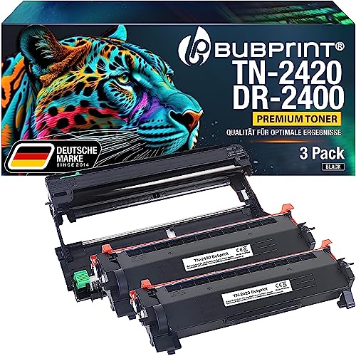 Bubprint XXL Toner und Trommel kompatibel als Ersatz für Brother TN2420 DR2400 für MFC-L2710DW MFC-L2710DN MFC-L2750DW HL-L2310D HL-L2350DW HL-L2370DN HL-L2375DW DCP-L2510D DCP-L2530DW von Bubprint