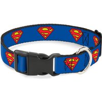 Buckle-Down DC Comics Superman Shield Plastic Clip Dog Collar - Blue (Various Sizes) - S/6-9 Inches von Buckle-Down