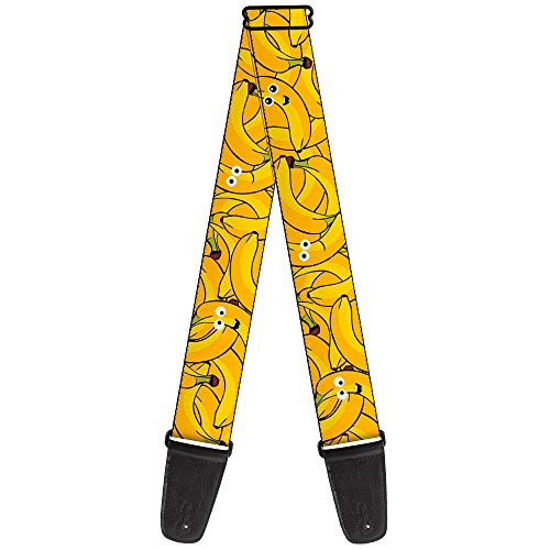 Buckle-Down GS-W32878 Gitarrengurt (5,1 cm breit) Bananas Stacked Cartoon Yellow von Buckle-Down