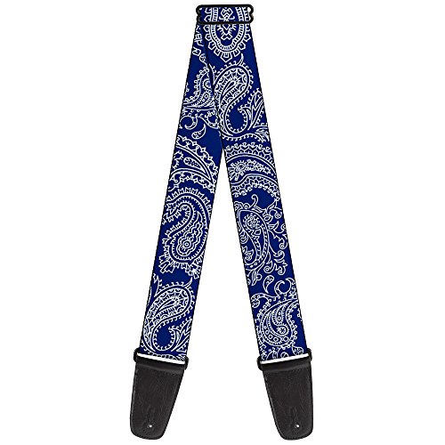 Buckle-Down GS-W34292 Gitarrengurt – Paisley Blau/Weiß – 5,1 cm breit – 73,7–137,2 cm Länge von Buckle-Down