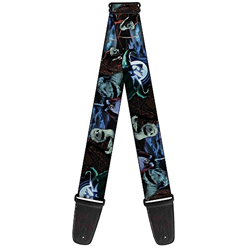 Buckle-Down Gitarrengurt Nightmare Before Christmas Jack Oogie Boogie Santa Scene 5,1 cm breit von Buckle-Down