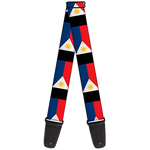 Buckle-Down Gitarrengurt Philippines Flags von Buckle-Down