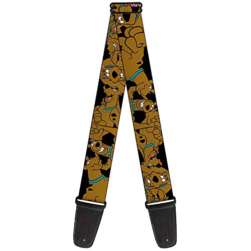 Buckle-Down Gitarrengurt Scooby Doo Stacked Close Up Schwarz 5,1 cm breit 73,7–137,2 cm Länge von Buckle-Down