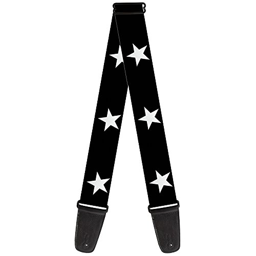 Buckle-Down Gitarrengurt Star schwarz weiß 2" breit von Buckle-Down