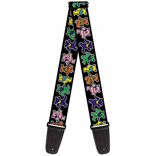 Grateful Dead Gitarrengurt, Tanzbären, Schwarz, mehrfarbig, 5,1 cm breit von Buckle-Down