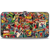 Buckle-Down Marvel Retro Comic Books Stacked Hinged Wallet von Buckle-Down