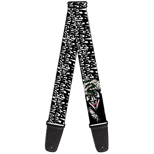 Gitarrengurt Joker The Killing Joke Holding Head Pose Hahaha White Black 2" breit von Buckle-Down
