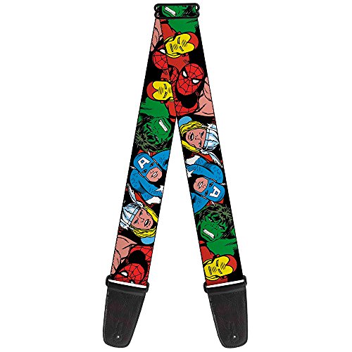 Gitarrengurt von Buckle-Down 34-60" 5-Marvel Characters Black von Buckle-Down