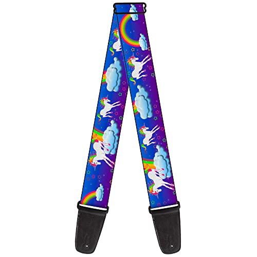 Gitarrengurt von Buckle-Down 34-60" Unicorns/Rainbows/Stars Blue/Purple von Buckle-Down