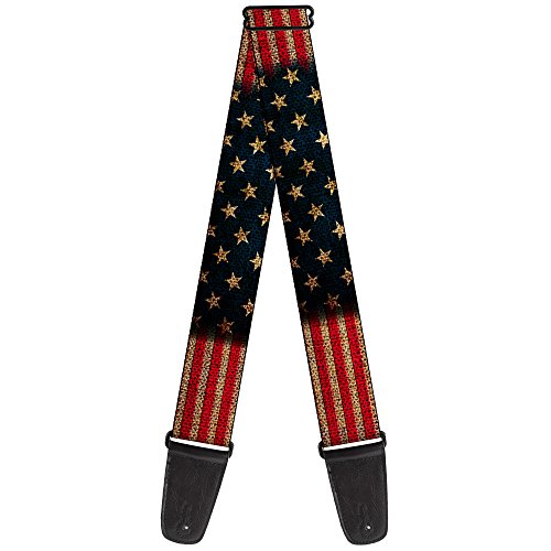 Gitarrengurt von Buckle-Down 34-60" Vintage US Flag Stretch von Buckle-Down