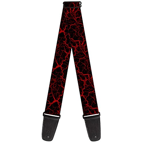 buckle-down Gitarrengurt 34-60" Marble Black/Red von Buckle-Down