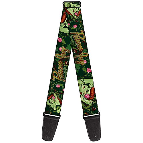 buckle-down Gitarrengurt – Poison Ivy Bombshell in grün/rot. – 2 cm breit – 29–54 cm lang von Buckle-Down