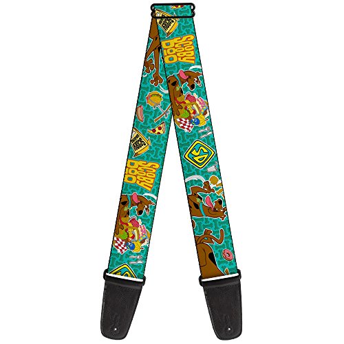 buckle-down gs-wsd006 Gitarrengurt – Scooby Doo & Snacks/Knochen Monogramm Blues, 5,1 cm breit & 73,7–137,2 cm Länge von Buckle-Down