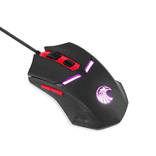 Bucom 6 Tasten 3600DPi Optische USB PC Notebook Maus Gaming Spieler Mouse 4-Farben-LED von Bucom