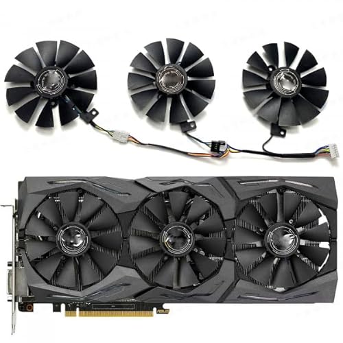 Bucom Grafikkarten Lüfter kompatibel mit Asus GTX1060 1070 PLD09210S12HH RX480 P106-100 Cooling Fan Set von Bucom