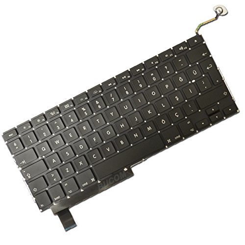 Bucom Tastatur für Apple MacBook Pro 15" A1286 Türkisch QWERTY Keyboard 2009 2010 2011 von Bucom