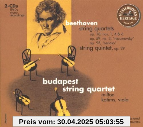 Masterworks Heritage - Beethoven (Streichquartette Vol. 1) von Budapest String Quartet