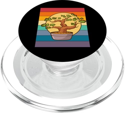 Bonsai-Baum, ästhetisch, Retro, Sonnenuntergang, Regenbogen-Bonsai PopSockets PopGrip für MagSafe Bonsai-Baum, ästhetisch, Retro, Sonnenuntergang, Regenbogen-Bonsai PopSockets PopGrip für MagSafe von Buddhist Zen Garden Outdoor Bonsai Tree Art Merch