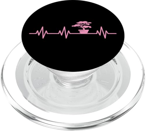 Bonsai Baum Herzschlag Leben Bonsai Herz EKG Puls PopSockets PopGrip für MagSafe von Buddhist Zen Garden Outdoor Bonsai Tree Art Merch