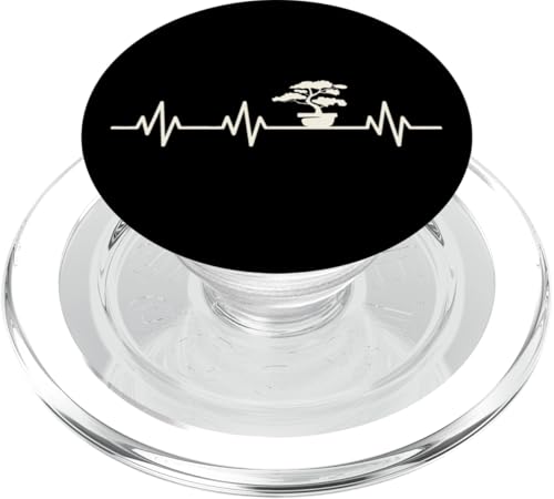 Bonsai Baum Herzschlag Leben Bonsai Herz EKG Puls PopSockets PopGrip für MagSafe von Buddhist Zen Garden Outdoor Bonsai Tree Art Merch