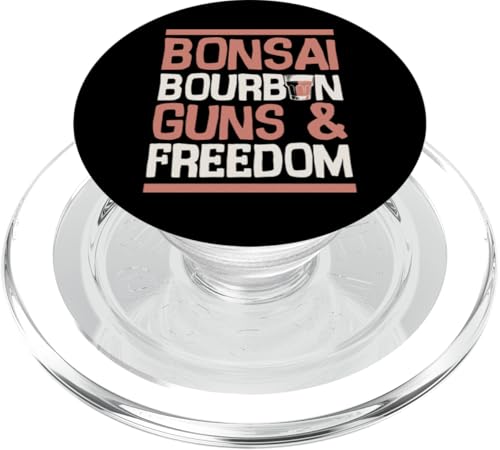 Bonsai Bourbon Guns And Freedom USA Patriotic Dad American PopSockets PopGrip für MagSafe Bonsai Bourbon Guns And Freedom USA Patriotic Dad American PopSockets PopGrip für MagSafe von Buddhist Zen Garden Outdoor Bonsai Tree Art Merch