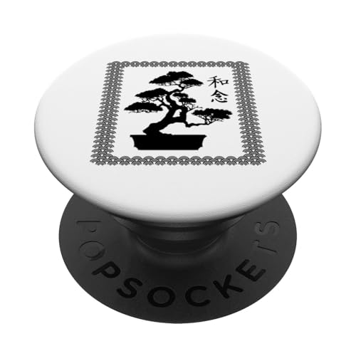 Bonsai-Gärtner im japanischen Stil, traditioneller Bonsai-Baum PopSockets Klebender PopGrip von Buddhist Zen Garden Outdoor Bonsai Tree Art Merch