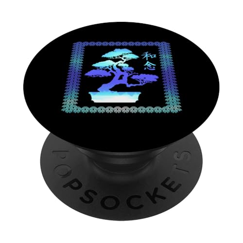 Bonsai-Gärtner im japanischen Stil, traditioneller Bonsai-Baum PopSockets Klebender PopGrip von Buddhist Zen Garden Outdoor Bonsai Tree Art Merch