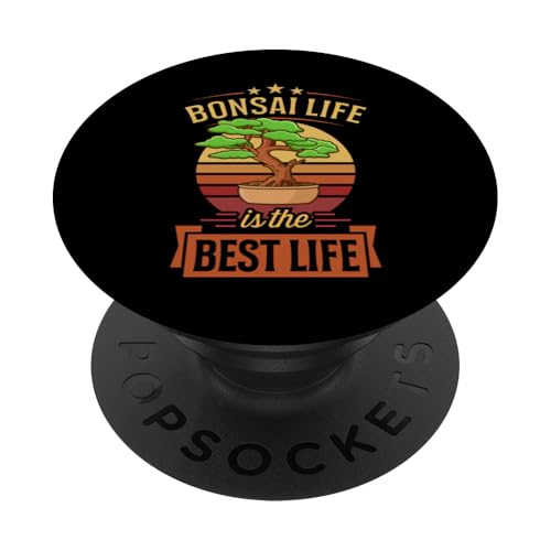 Bonsai Life Is The Best Life Bonsai im Retro-Vintage-Stil PopSockets Klebender PopGrip von Buddhist Zen Garden Outdoor Bonsai Tree Art Merch