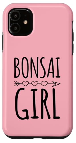 Bonsai-Mädchen mit böhmischen Stil Herz Pfeil Grafik Hülle für iPhone 11 von Buddhist Zen Garden Outdoor Bonsai Tree Art Merch