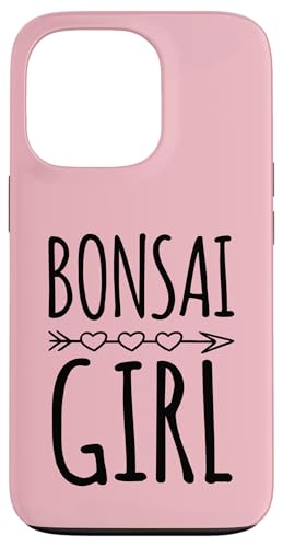 Bonsai-Mädchen mit böhmischen Stil Herz Pfeil Grafik Hülle für iPhone 13 Pro von Buddhist Zen Garden Outdoor Bonsai Tree Art Merch