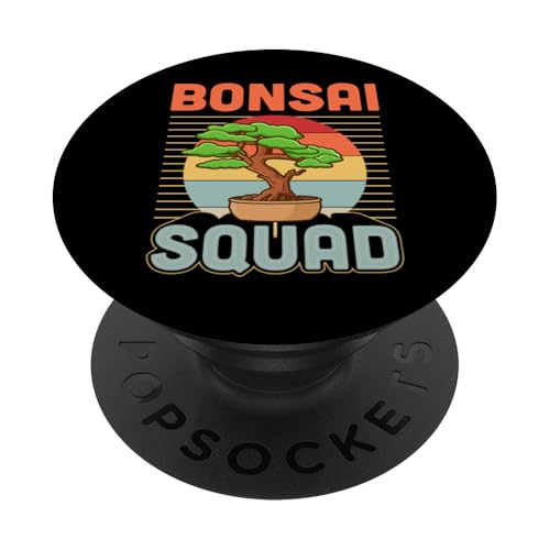 Bonsai Squad passender Bonsai im Retro-Stil PopSockets Klebender PopGrip Bonsai Squad passender Bonsai im Retro-Stil PopSockets Klebender PopGrip von Buddhist Zen Garden Outdoor Bonsai Tree Art Merch