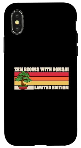 Bonsai Zen beginnt mit dem Bonsai Retro 70s Camp in limitierter Auflage Hülle für iPhone X/XS von Buddhist Zen Garden Outdoor Bonsai Tree Art Merch