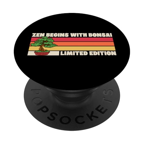 Bonsai Zen beginnt mit dem Bonsai Retro 70s Camp in limitierter Auflage PopSockets Klebender PopGrip Bonsai Zen beginnt mit dem Bonsai Retro 70s Camp in limitierter Auflage PopSockets Klebender PopGrip von Buddhist Zen Garden Outdoor Bonsai Tree Art Merch