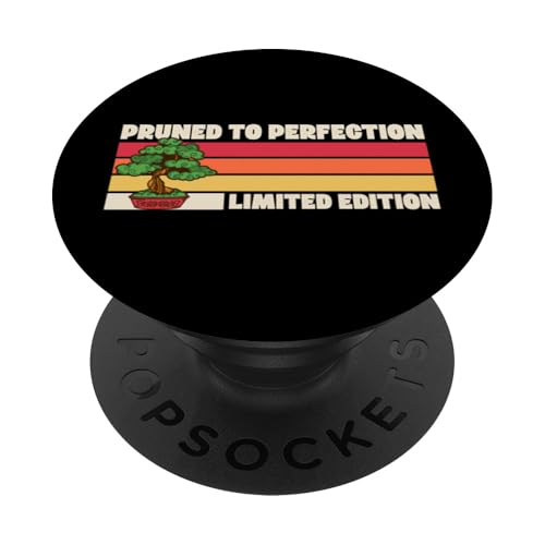 Bonsai beschnitten bis zur Perfektion, limitierte Auflage, Retro 70er Jahre Camp PopSockets Klebender PopGrip Bonsai beschnitten bis zur Perfektion, limitierte Auflage, Retro 70er Jahre Camp PopSockets Klebender PopGrip von Buddhist Zen Garden Outdoor Bonsai Tree Art Merch