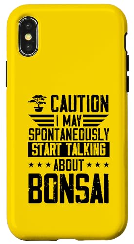 Caution I May Spontan Start Talking About Bonsai Hülle für iPhone X/XS von Buddhist Zen Garden Outdoor Bonsai Tree Art Merch
