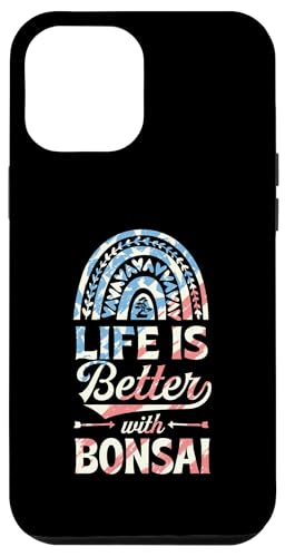 Das Leben ist besser mit Bonsai Bohemian Rainbow Trendy Boho Hülle für iPhone 12 Pro Max von Buddhist Zen Garden Outdoor Bonsai Tree Art Merch