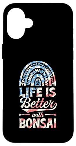 Das Leben ist besser mit Bonsai Bohemian Rainbow Trendy Boho Hülle für iPhone 16 Plus Das Leben ist besser mit Bonsai Bohemian Rainbow Trendy Boho Hülle für iPhone 16 Plus von Buddhist Zen Garden Outdoor Bonsai Tree Art Merch